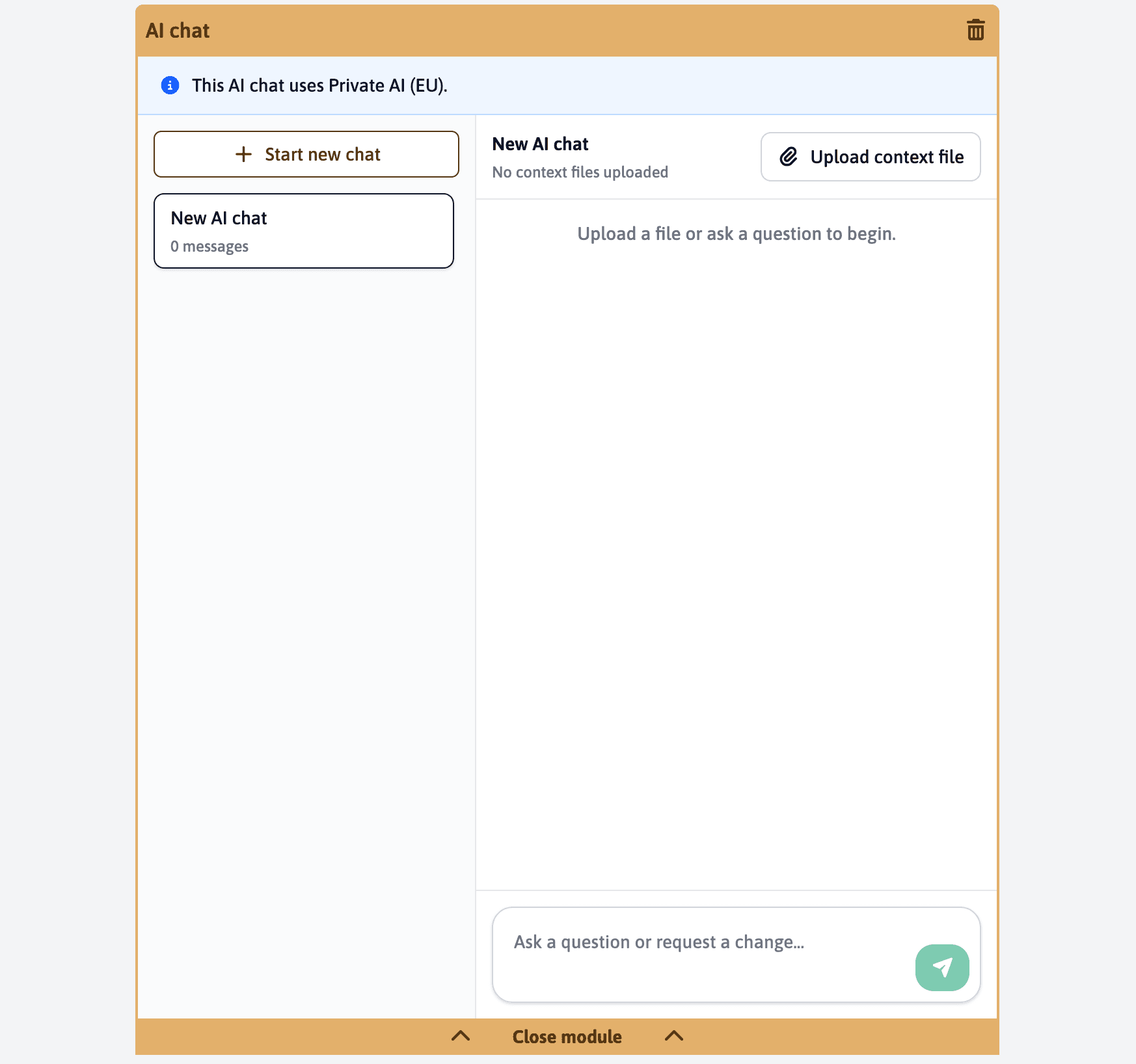 Start a new AI chat