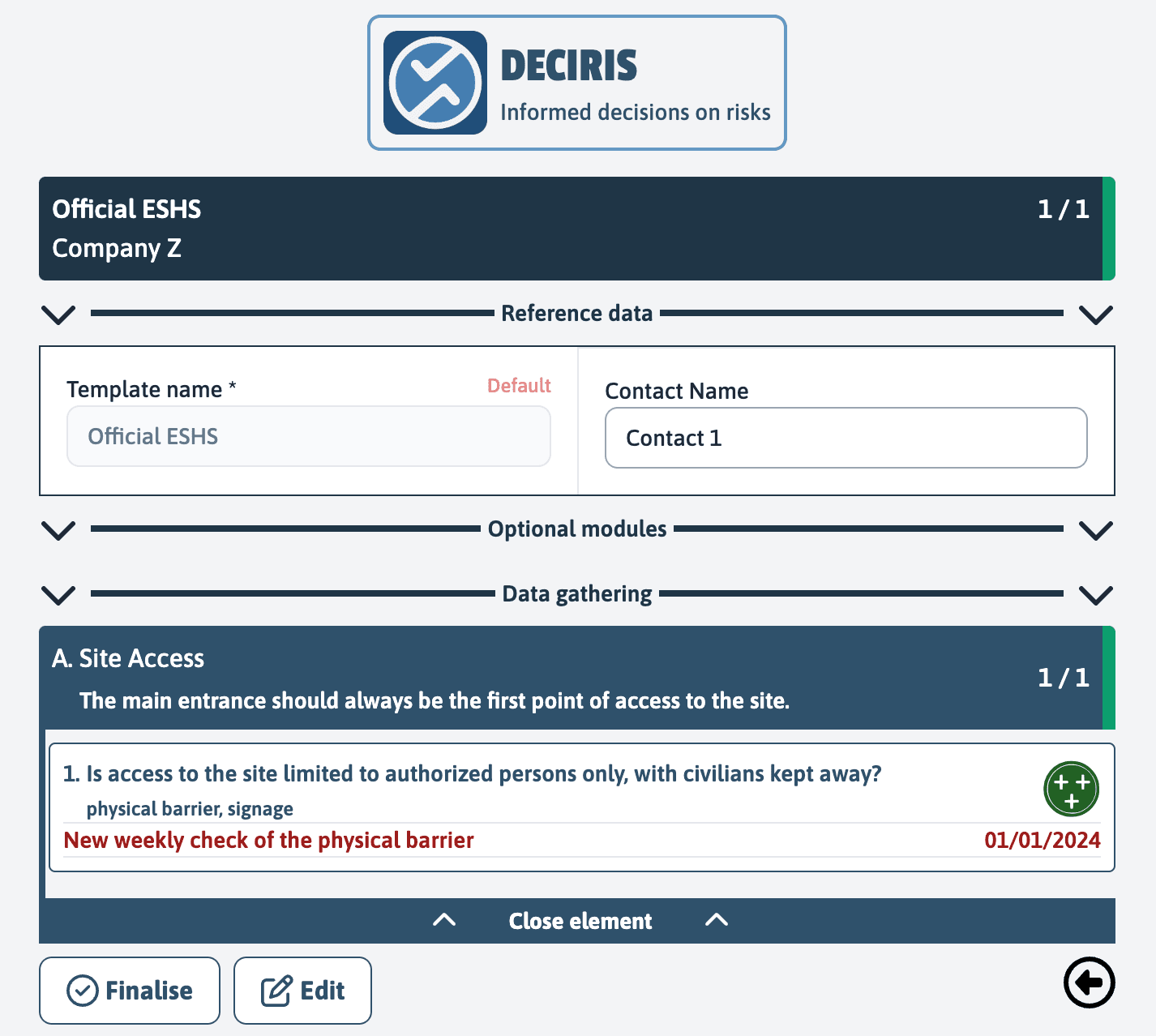 Deciris capture