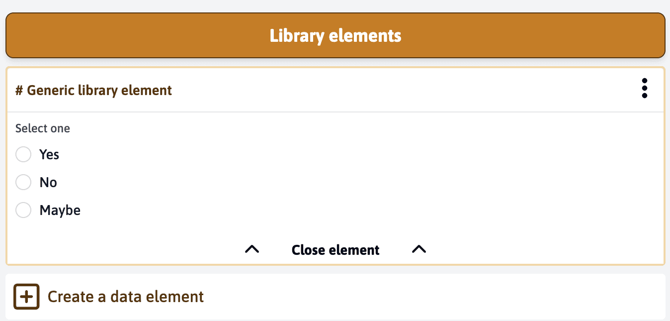 Create in library