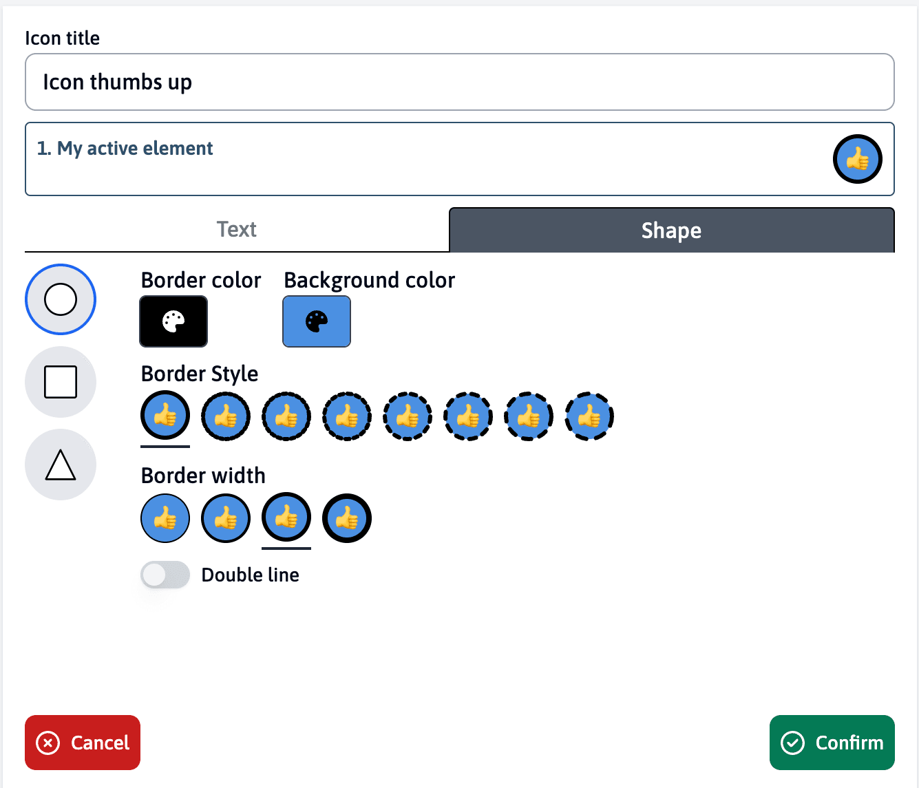 Shape Options
