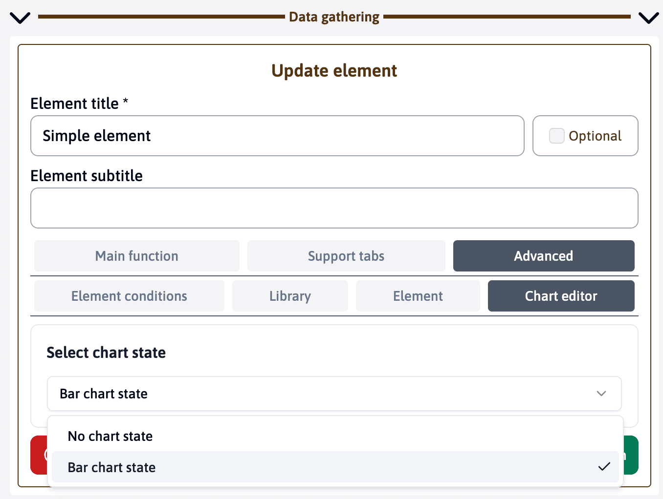 Chart Editor interface