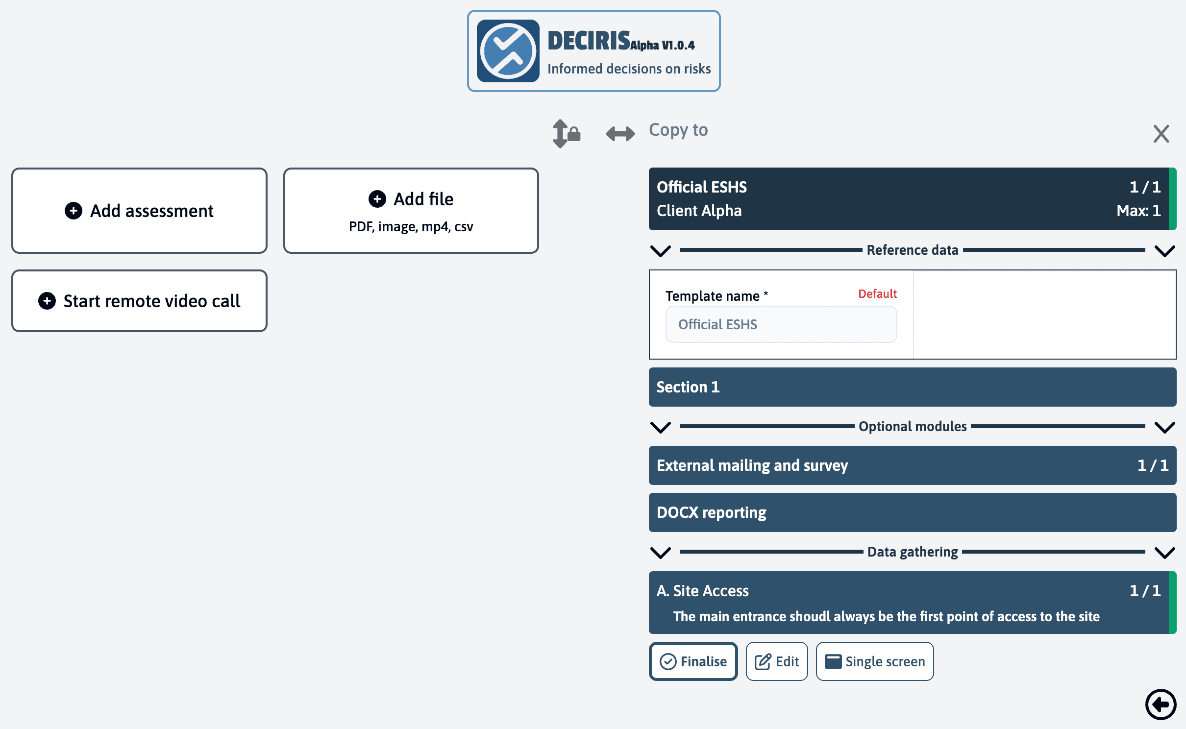 Split Screen Main View