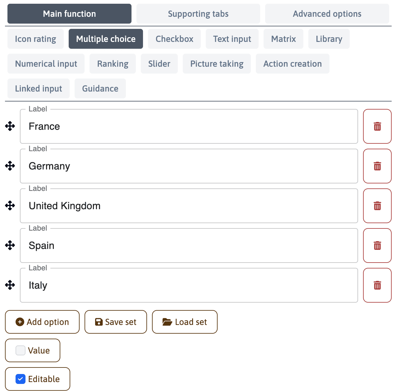 Editable Configuration