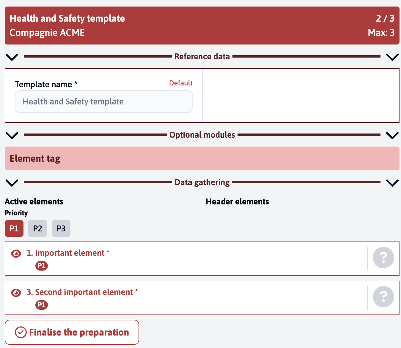 Tag filtering in assessment