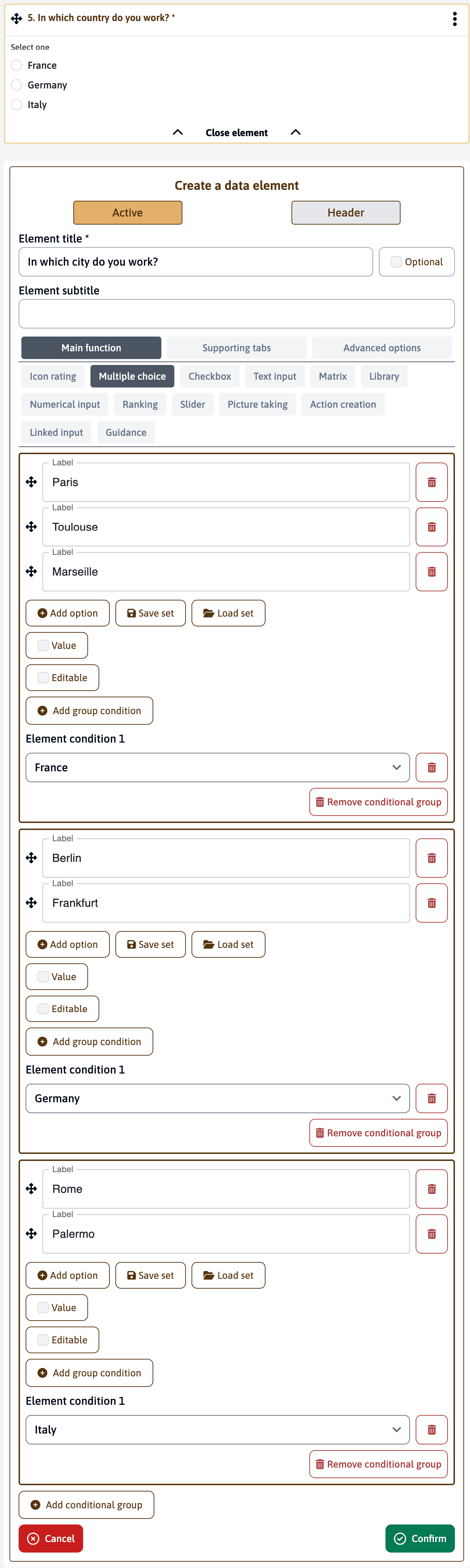 Conditional Groups Configuration