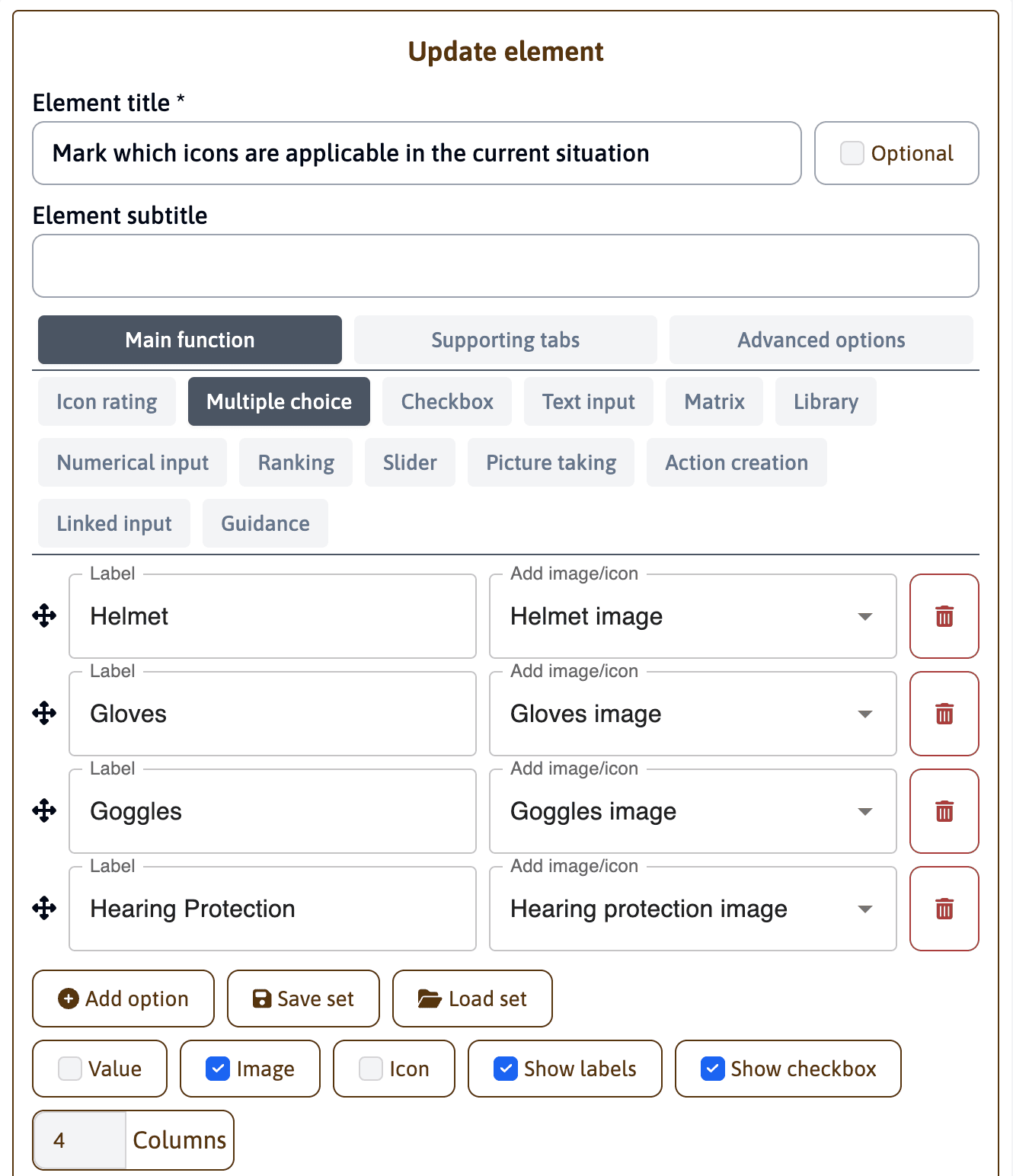 Multiple Choice with Images