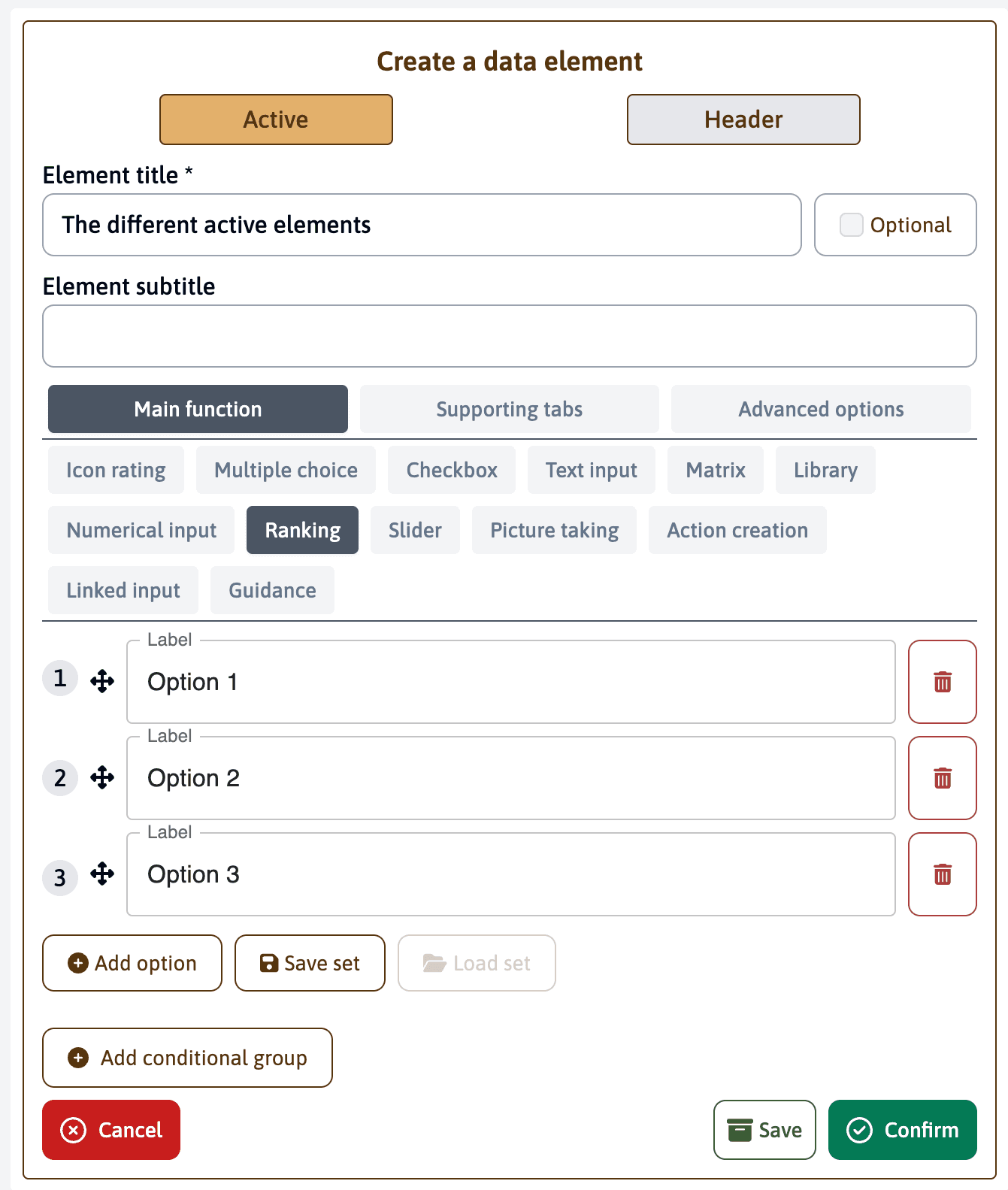 Ranking Configuration