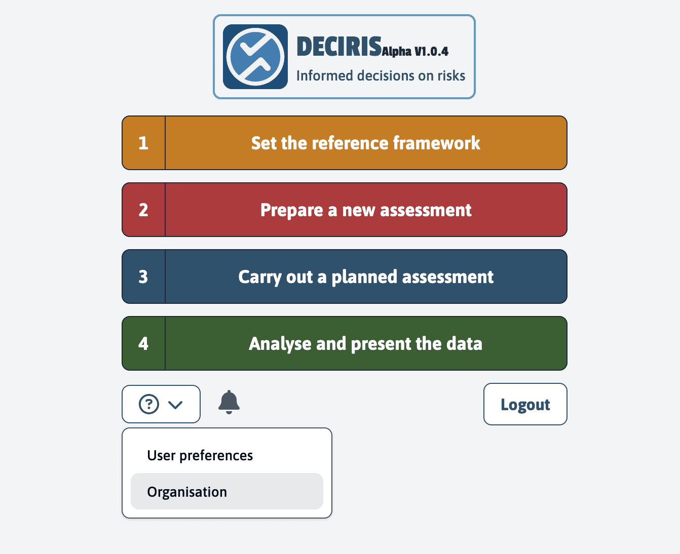 Organization Menu