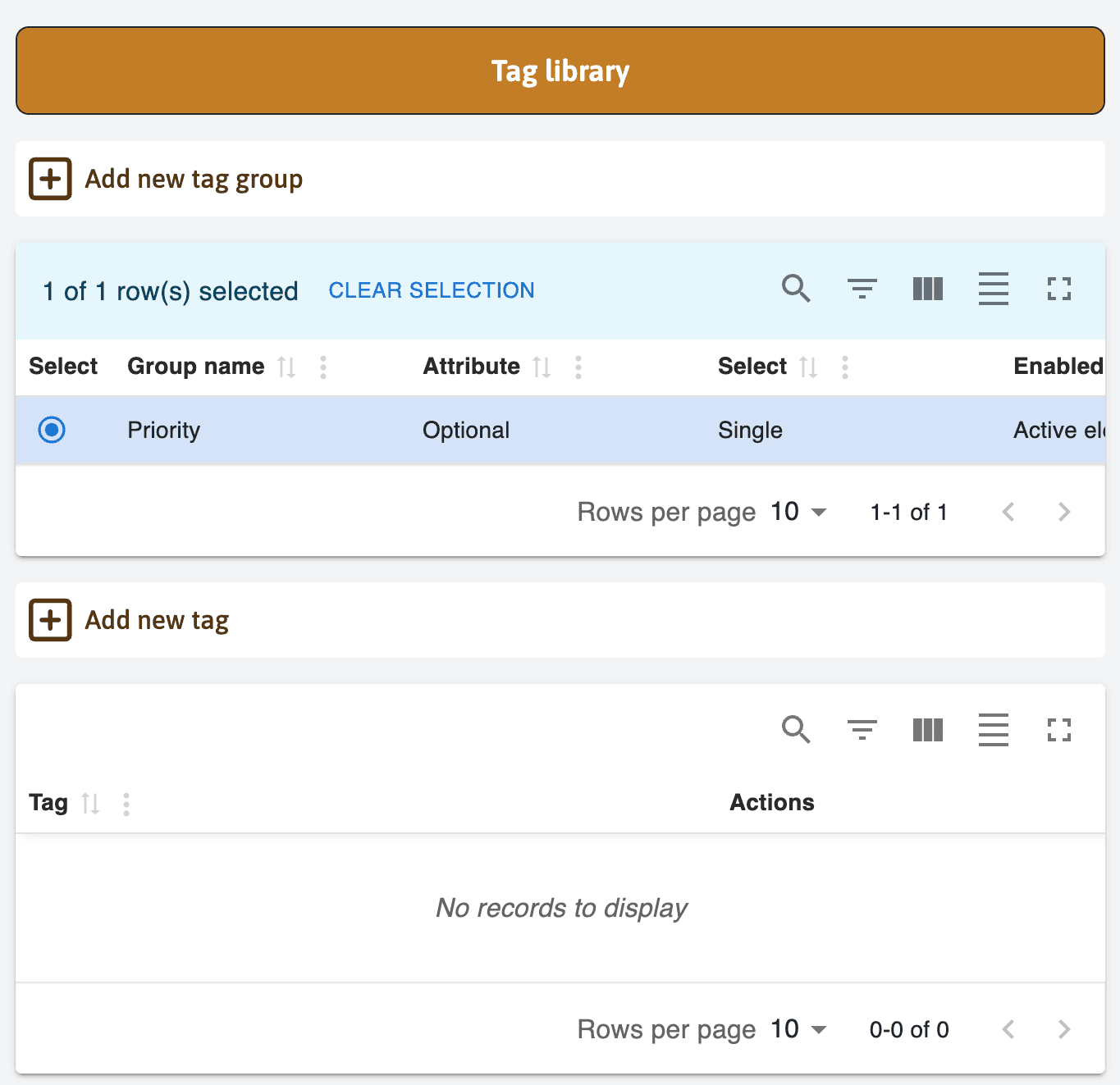 Tag management